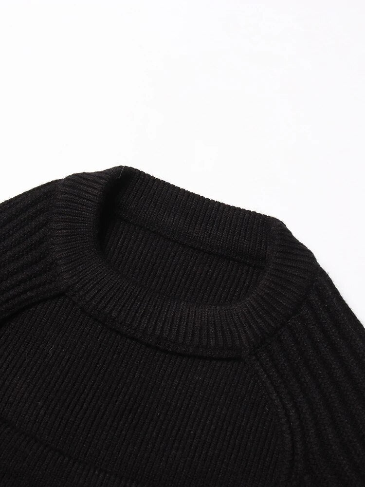 Pullover Knitting Sweaters For Women Round Neck Long Sleeve Hollow Out Casual Slim Sweater Female Fashion Clothes