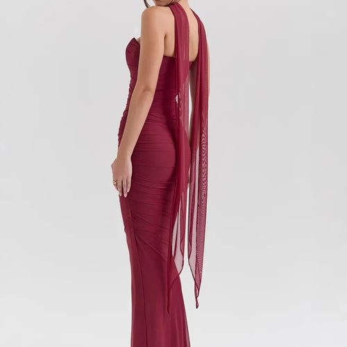 Load image into Gallery viewer, Sexy Tight Top Half Length Skirt Two-piece Set For Women Strapless High Waist Slim Set Elegant Party Club Evening Dress
