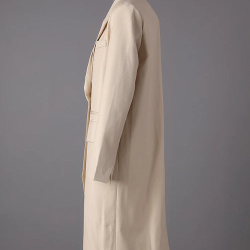 Load image into Gallery viewer, Women Khaki Double Breasted Big Size Elegant Blazer New Lapel Long Sleeve Jacket Fashion Tide Spring Autumn 2025 1DH3412
