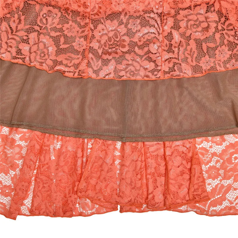 Floral Lace Sexy Maxi Dress For Women Orange Spaghetti Strap Sleeveless Backless Bodycon Club Party Long Dress Elegant