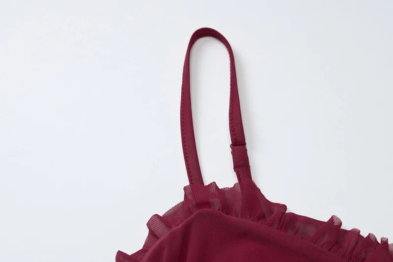 Hollow Out Backless Sexy Maxi Dress For Women Mesh Patchwork Spaghetti Strap Sleeveless Bodycon Sexy Long Dress