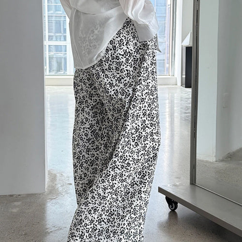 Load image into Gallery viewer, High Elastic Waist Floral Pattern Printed Long Wide Leg Pants New Trousers Women Fashion Tide Spring Autumn 2025 1DJ1473
