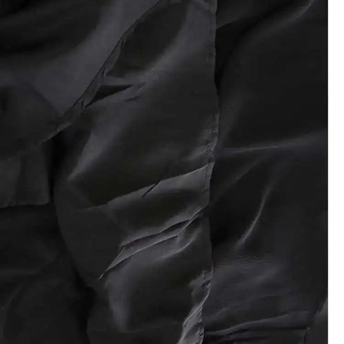 Load image into Gallery viewer, High Waist Black Ruffles Chiffon Spliced A-line Elegant Half-body Skirt Women Fashion Tide New Spring Autumn 2025 1DJ0111
