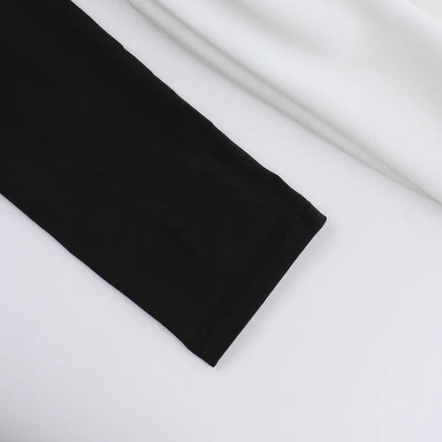 Load image into Gallery viewer, Off-shoulder Long Sleeve Sexy Mini Dress For Women Contrast Color Patchwork Strapless Backless A-line Sexy Dress
