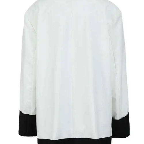 Load image into Gallery viewer, Women Black Coolor-block Big Size Casual Blazer New Lapel Long Sleeve Loose Jacket Fashion Tide Spring Autumn 2025 1DF6379
