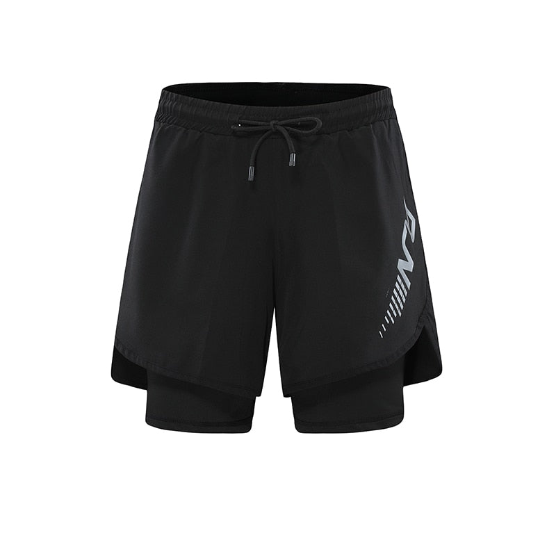 Men's Running Shorts Mens 2 in 1 Sports Shorts Male double-deck Quick Drying Sports men Shorts Jogging Gym Shorts men