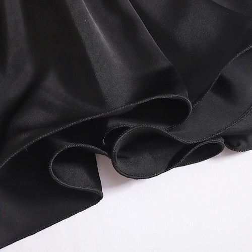 Load image into Gallery viewer, Women Black V-neck Hollow Sleeveless Ruffles Pleated Tank Tops Summer Elegant Pullover Vest Versatile Simplicity Ladies Fashion

