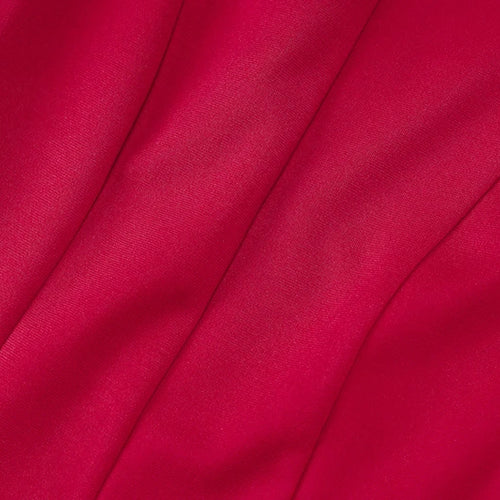 Load image into Gallery viewer, Half High Collar Sleeveless Sexy Mini Dress For Women Fashion Solid Red High Waist A-line Club Pleated Sexy Dress
