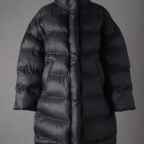 Load image into Gallery viewer, Black Thick Irregular Big Size Warm Cotton-padded Coat Long Sleeve Women Parkas Fashion New Autumn Winter 2025 25Z1150
