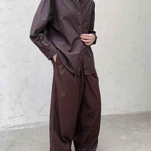 Load image into Gallery viewer, Women Coffee Brief Pocket Big Size Elegant Blouse New Lapel Long Sleeve Shirt Fashion Tide Spring Autumn 2025 1DH8367
