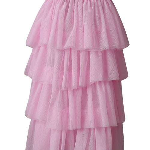 Load image into Gallery viewer, Mesh T-shirt Cake Half-body Skirt Two Pieces Suit New Round Neck Short Sleeve Women Fashion Spring Summer 2025 CPG3209
