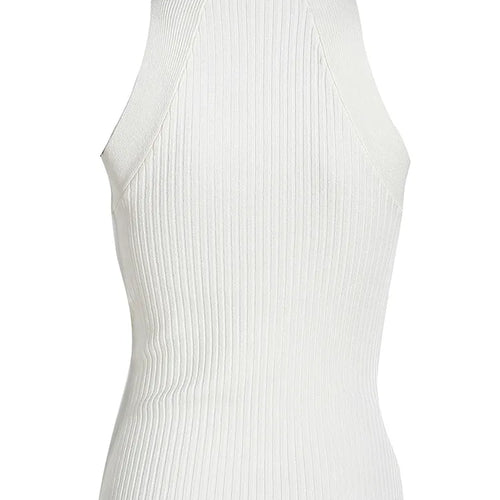 Load image into Gallery viewer, Sexy Cut Out Vest For Women Round Collar Sleeveless Solid Minimalist Knitting Vests Female Summer Clothes Style
