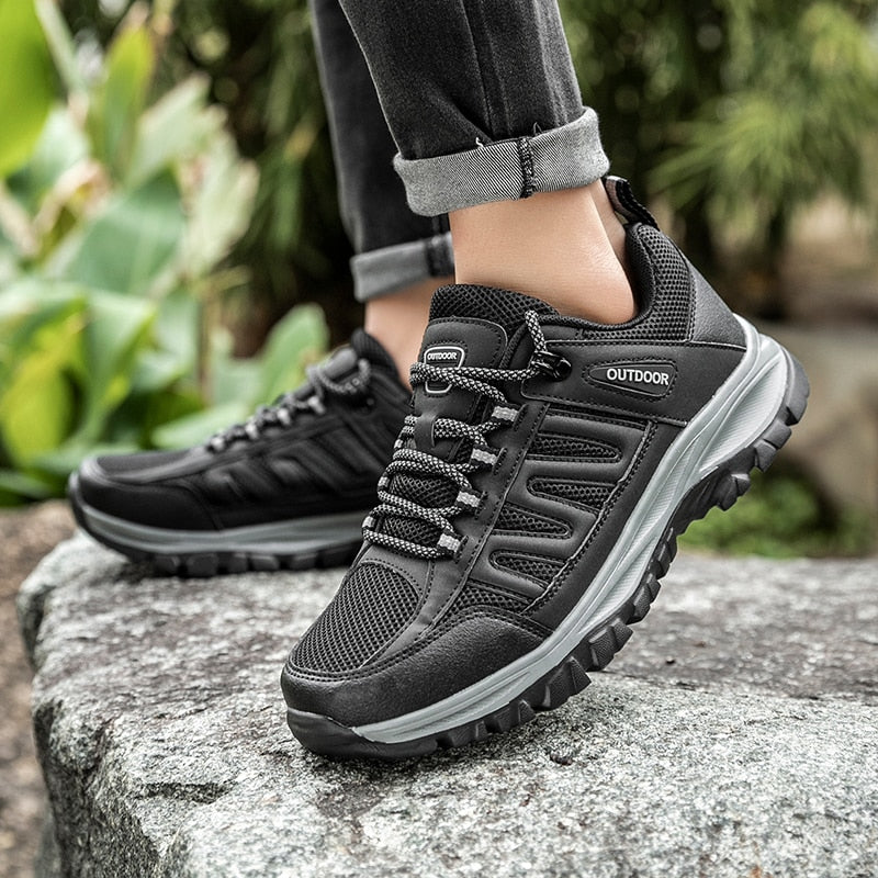 Men Treking Shoes Round Toe Climbing Hiking Shoes Outdoor Sneakers Breathable Men Trainers Comfortable Walking Casual Men Shoes