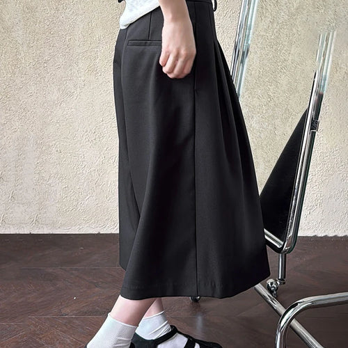 Load image into Gallery viewer, High Waist Gray Brief Pleated Wide Leg Calf-Length Pants New Trousers Women Fashion Tide Spring Autumn 2025 1DJ0997

