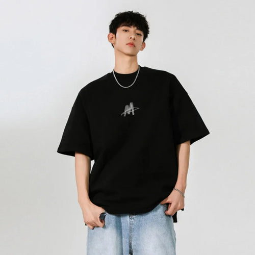 Load image into Gallery viewer, Men's T-shirts Short Sleeve New Korean Style Summer Letter Printing Design Solid Color Stylish Pullover Menwear 9W1759
