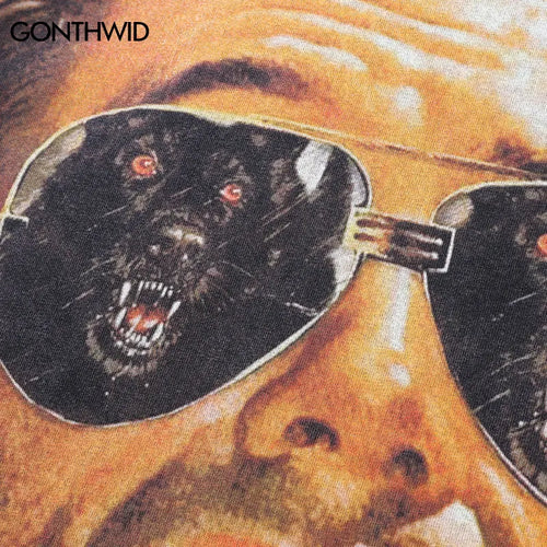 Load image into Gallery viewer, Men Vintage Tshirt Funny Graphic Print Black Oversized T-Shirt Streetwear Hip Hop Harajuku Cotton Loose Summer Fashion Top Tees
