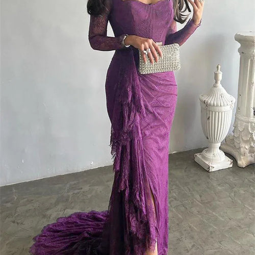 Load image into Gallery viewer, Long Dresses for Party Evening Formall Bodycon Summer Clothes Women 2024 Autumn Summer Lace Floor-Length Dress
