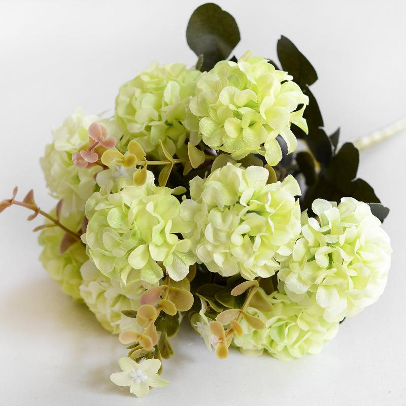 10 Head Artificial Ball Chrysanthemum Silk Flower-home accent-wanahavit-Green-wanahavit