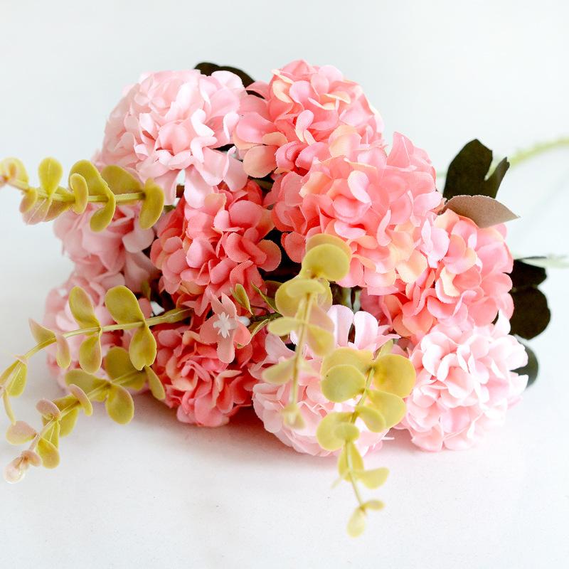 10 Head Artificial Ball Chrysanthemum Silk Flower-home accent-wanahavit-Pink-wanahavit