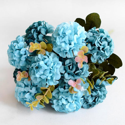 Load image into Gallery viewer, 10 Head Artificial Ball Chrysanthemum Silk Flower-home accent-wanahavit-Blue-wanahavit
