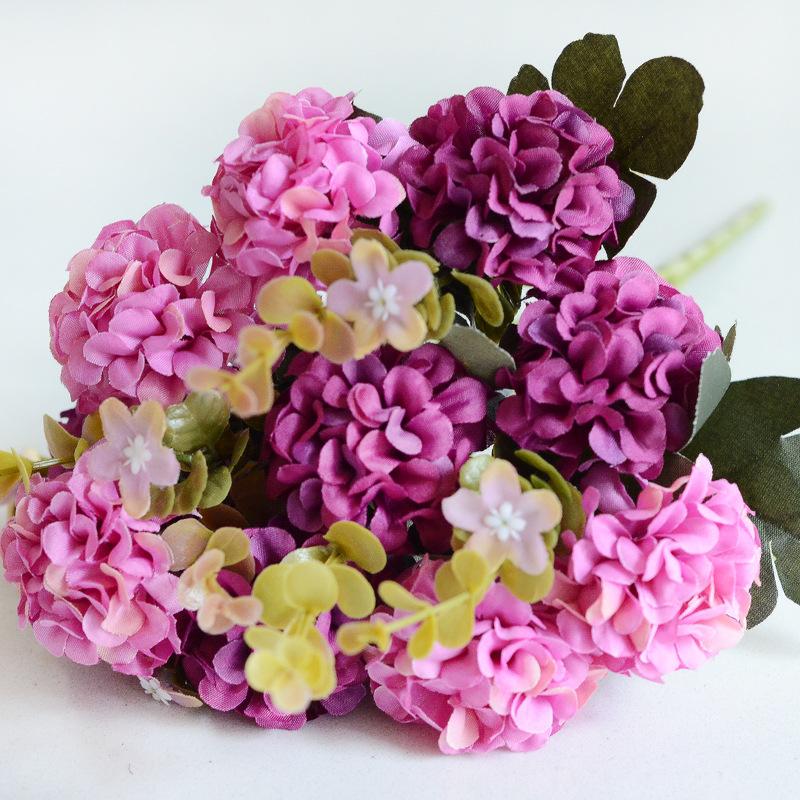 10 Head Artificial Ball Chrysanthemum Silk Flower-home accent-wanahavit-Purple-wanahavit