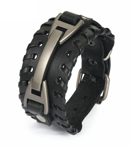 Vintage Punk Leather Braid Rope Bracelet-unisex-wanahavit-Black-wanahavit