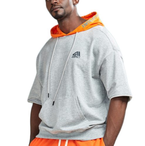 Load image into Gallery viewer, Cotton Oversize Patchwork Hooded Shirt-men fitness-wanahavit-Gray-M-wanahavit
