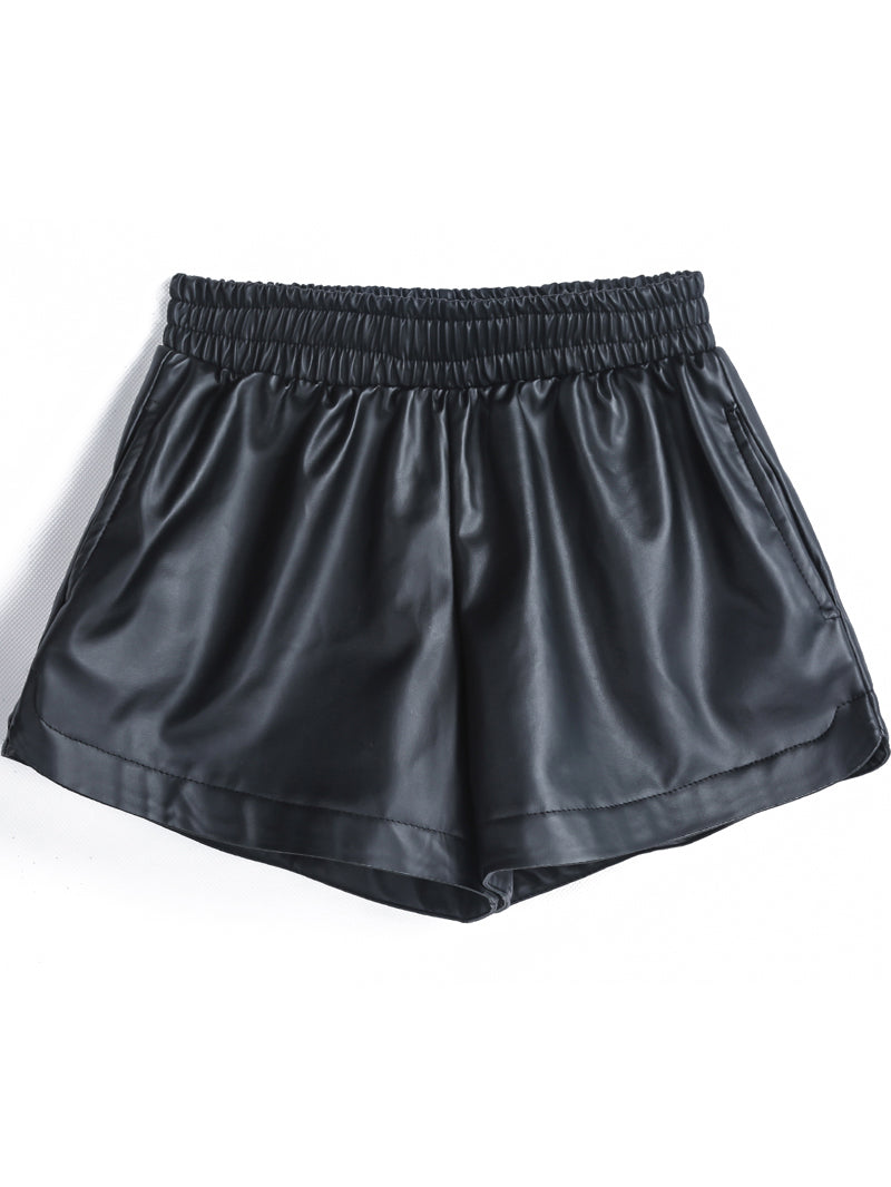 Sexy Loose PU Leather Shorts-women-wanahavit-L-wanahavit