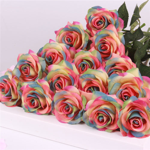Load image into Gallery viewer, 15pcs Realistic Artificial Rose Bouquet-home accent-wanahavit-five colors-wanahavit
