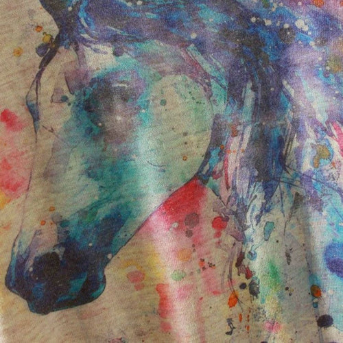 Load image into Gallery viewer, Watercolor Horse Printed Knitted Long Sleeve-women-wanahavit-One Size-wanahavit
