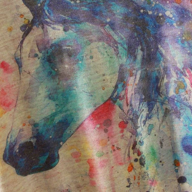 Watercolor Horse Printed Knitted Long Sleeve-women-wanahavit-One Size-wanahavit