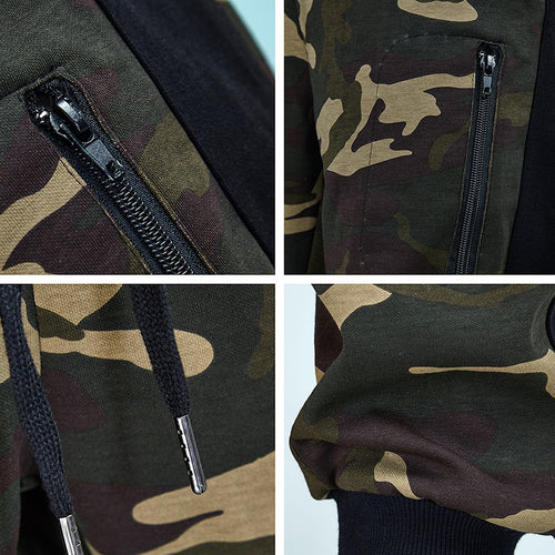 Load image into Gallery viewer, Striped Camouflage Patchwork Jogger Pants-men fashion &amp; fitness-wanahavit-ArmyGreenCamouflage-S-wanahavit
