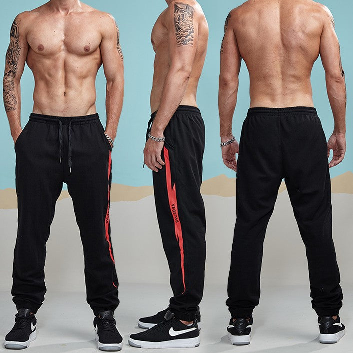 Flash Thunder Printed Jogger Pants-men fashion & fitness-wanahavit-red-S-wanahavit
