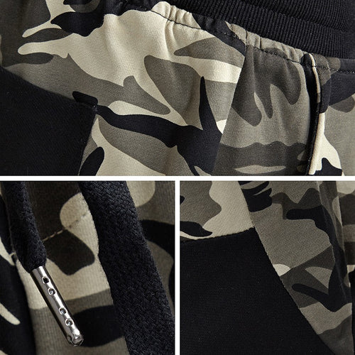 Load image into Gallery viewer, Camouflage Knee Patched Jogger Pants-men fashion &amp; fitness-wanahavit-Camouflage-S-wanahavit
