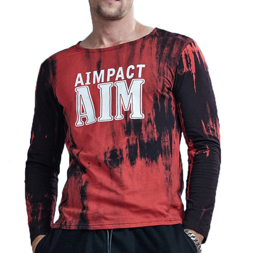 Load image into Gallery viewer, Cotton Long Sleeve Dripping Dye Shirt-men fashion &amp; fitness-wanahavit-Red-M-wanahavit
