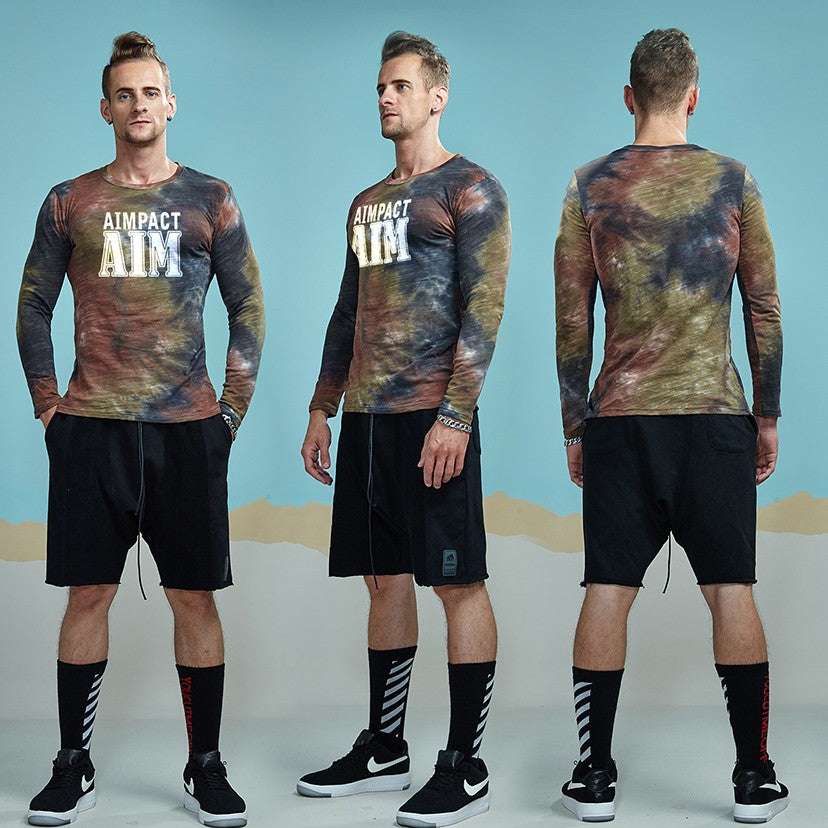 Camouflage Dyed Long Sleeve Shirt-men-wanahavit-M-wanahavit