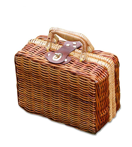 Rattan Retro Box Trunk Tote Handbag-women-wanahavit-Light Brown-wanahavit