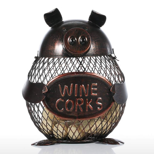 Load image into Gallery viewer, Lovely Piggy Iron Bottle Cork Container-home accent-wanahavit-as picture-wanahavit
