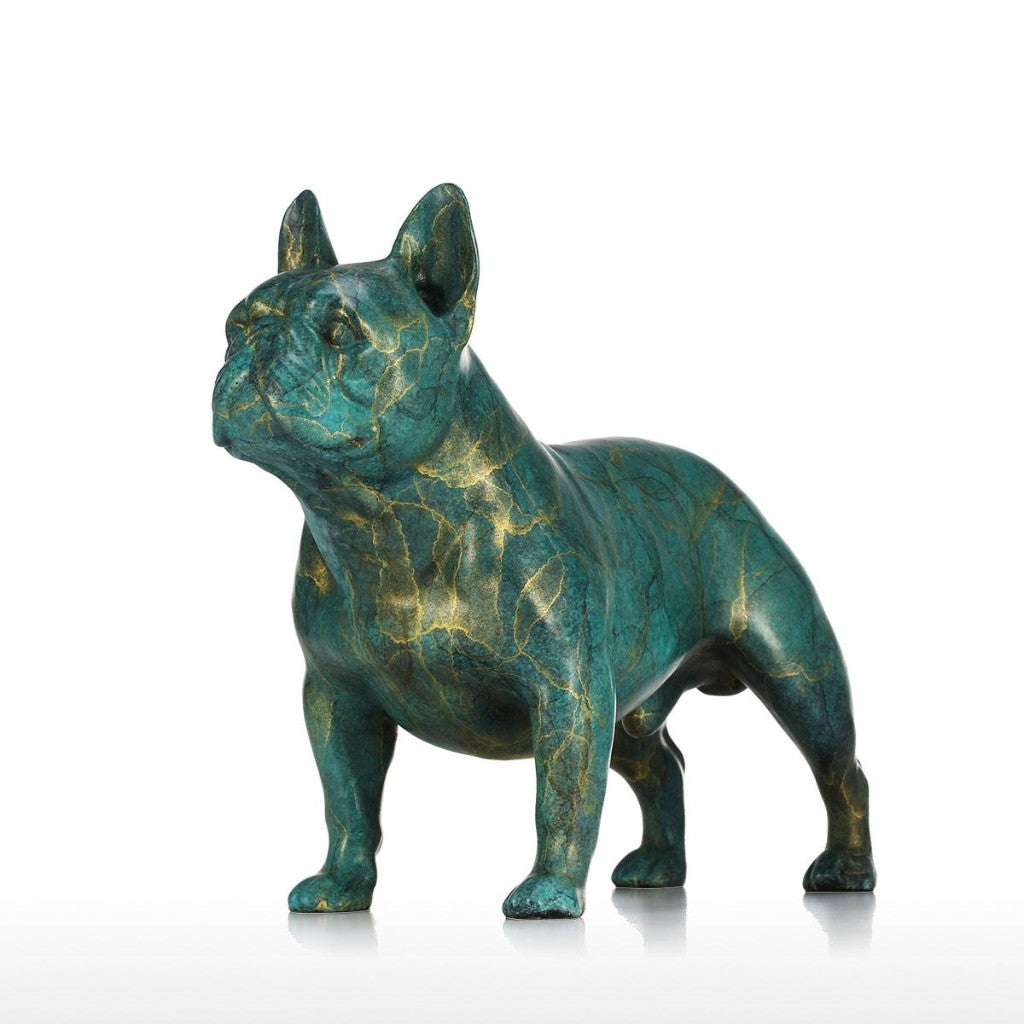 Bronze French Bulldog Sculpture-home accent-wanahavit-wanahavit