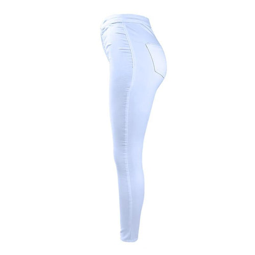 Load image into Gallery viewer, High Waist Casual Fashion Stretch Skinny Denim Pants-women-wanahavit-white-XS-wanahavit
