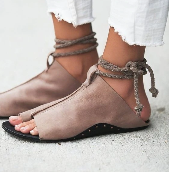 Ankle Strap Soft Leather Flat Sandals-women-wanahavit-coffee-5-wanahavit