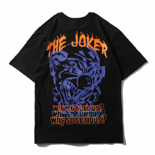 Load image into Gallery viewer, The Joker Printed Hip Hop Streetwear Loose Tees-unisex-wanahavit-black-Asian M-wanahavit
