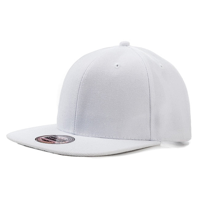 Acrylic Plain Snapback Hip Hop Baseball Flat Cap