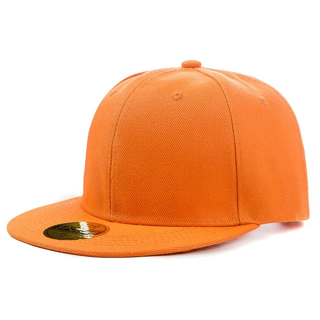 Acrylic Plain Snapback Hip Hop Baseball Flat Cap