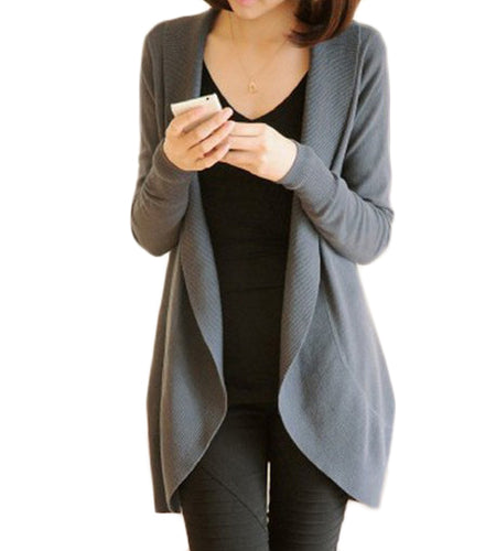 Winter Crochet Long Sleeve Cardigan-women-wanahavit-Blue-M-wanahavit