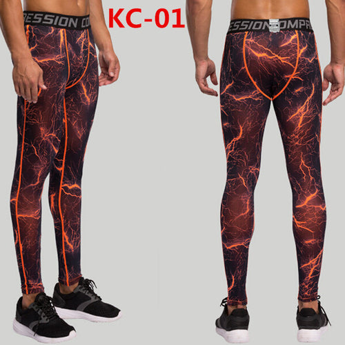 Load image into Gallery viewer, Bodybuilder Patterned Tight Compression Pants-men-wanahavit-A15-M-wanahavit
