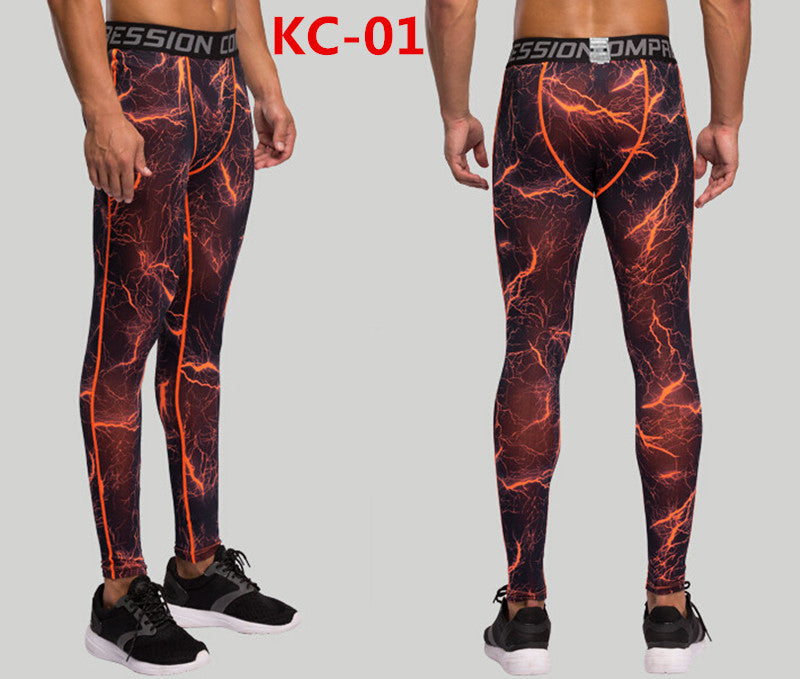 Bodybuilder Patterned Tight Compression Pants-men-wanahavit-A15-M-wanahavit
