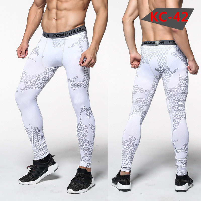 Bodybuilder Patterned Tight Compression Pants-men-wanahavit-A17-M-wanahavit