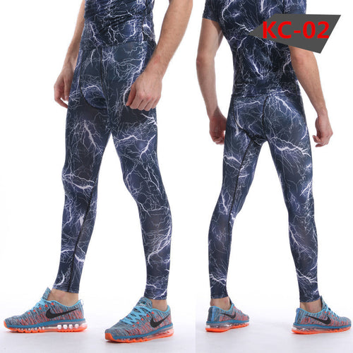 Load image into Gallery viewer, Bodybuilder Patterned Tight Compression Pants-men-wanahavit-A1-M-wanahavit
