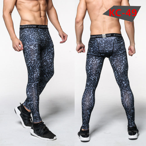 Load image into Gallery viewer, Bodybuilder Patterned Tight Compression Pants-men-wanahavit-A14-M-wanahavit
